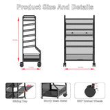 Teacher Rolling Cart Storage Organizer File Folder Rolling File Cart Under Desk