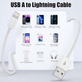 Car Apple CarPlay Cable, 2 Pack 3FT iPhone Charger Cord [Apple MFi Certified] USB to Lightning Cable Fast Charging for iPhone 14, 14 Pro Max, 13/12/11/X/XS/XR/XS, iPad