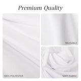 WIGENIUS 2 Pack Faux Linen White Tablecloth Rectangle 60 x 102 Inches Waterproof Table Cloths Fit 6 FT Tables - Polyester White Table Cloth for Wedding, Banquet & Party Events | Hemmed Edges