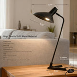 Desk Lamp Metal Modern Table Lamp 22", Adjustable Neck (4000K) with Adjustable Switch