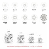 14k Gold GRA Moissanite & IGI Lab Grown Diamond Earrings