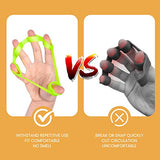 Hand Grip Strengthener, Finger exerciser, Grip Strength Trainer (6 PCS),NEW MATERIAL,Forearm grip workout, Finger Stretcher, Relieve Wrist Pain, Carpal tunnel. (Finger exerciser)
