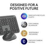 Logitech Signature Slim MK955 for Business Wireless Keyboard and Mouse Combo, Quiet Typing, Secure Receiver, Bluetooth, Globally Certified, Windows/Mac/Chrome/Linux - Graphite