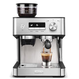 Gevi 20 Bar Espresso Machine with Grinder & Steam Wand for Latte Cappuccino | Removable Water Tank