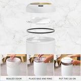onlcuk Automatic Motion Sensor Bathroom Trash Can with Lid, 3 Gallon Touchless Trash Bin
