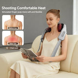 PERLEVI Neck and Shoulder Massager with Heat, Cordless Shiatsu Shoulder Massager for Pain Relief Deep Tissue, Rechargeable 6D Kneading Massage for Neck and Shoulde Pain, Gifts for Mom&Dad (Grey)
