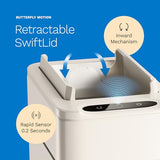 hOmeLabs 2.4 Gallon Touchless Sensor Trash Can, Automatic Retractable Butterfly Lid, Batteries Included, Space-Efficient, Easy Clean, Battery-Powered