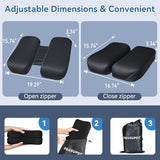 Adjustable Seat Cushion, Memory Foam Office Chair Cushion, Car Seat Cushion, Foldable Travel Cushion for Tailbone Pain, Sciatica Pain Relief, Etc (Large)