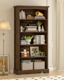65 Inch Tall Bookshelf with Storage, Floor Standing Modern Style Display Bookcase for Living Room, Office