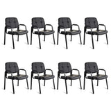 CLATINA Waiting Room Guest Chair with Bonded Leather Padded Arm Rest for Office