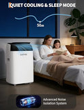 Garvee 14000 BTU Portable Air Conditioner, 3-in-1 Indoor AC Unit with Cooling, Dehumidifier, Fan, 24-Hour Timer, Follow Me Function, Remote Control & Complete Window Kit – Cools Rooms Up to 750 Sq. Ft