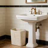 Polytree Natural Travertine Textures Bathroom Trash Can 1.8 Gallon(7 Liter
