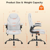 Ylzyxal Office Desk Chair, Ergonomic Computer Chair with Padded Flip-Up Arms