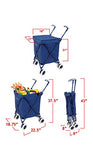 The Original VersaCart Transit Folding Shopping and Utility Cart, Water-Resistant Heavy-Duty Canvas with Cover