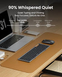 Foldable Keyboard and Mouse, XKM01 True Full-Size Folding Wireless Keyboard Mouse Combo for Business Travel