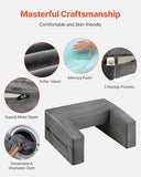 Extra Large Lap Desk Pillow with Pockets and Cup Holder, Laptop Pillow with Memory Foam Bed Rest