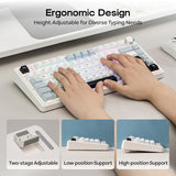 EPOMAKER x Aula F75 Gasket Mechanical Keyboard, 75% Wireless Hot Swappable Gaming Keyboard with Five-Layer Padding&Knob, BT/2.4GHz/USB-C, RGB (Light Blue, LEOBOG Reaper Switch)