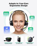 AI ENC Noise Cancelling for Clear Call & Meeting, Bluetooth 5.3 & USB Dongle for Laptop