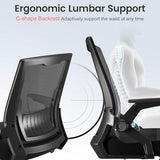 COMHOMA Office Chair with Flip-up Armrests Ergonomic Computer Desk Chair with Adaptive Lumbar Support & Breathable Mesh, Black, Pack of 2