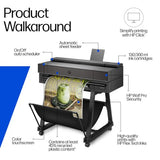 HP DesignJet T870 Large Format 24-inch Plotter Printer, for Easy Multi-Size Prints (AM0X9H)