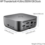 HP 280W G6 Thunderbolt 4 Ultra Universal Thunderbolt/USB-C Docking Station