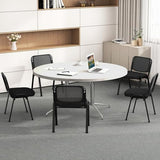 Office Guest Chairs Set of 5 Reception Waiting Room Chairs Stacking with Mesh Back and Thickened