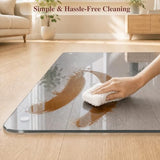 MYSUNORIA Tempered Glass Chair Mat for Carpet, 46"x55" Grey Floor Mat