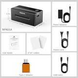 Rongta 4x6 Bluetooth Thermal Shipping Label Printer, Wireless Shipping Label Maker for Amazon FBA, Shopify