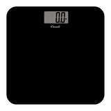 Escali Digital Glass Bath Scale for Body Weight, Bathroom Body Scale, High Capacity of 400 lb, Battery Included, Slim Black