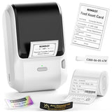 Label Maker Machine with Tape, 3'' Bluetooth Thermal Transfer Sticker Printer for Small Business Clothing