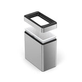 simplehuman 10 Liter / 2.6 Gallon Profile Open Trash Can, Slim Trash Can for Bedroom, Bathroom, Office, Brushed Stainless Steel