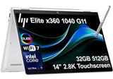 HP Elite x360 1040 G11 14" 2-in-1 Laptop, Ultra 7 155H, 32GB DDR5 512GB SSD