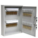 60 Key Cabinet - Dual Lock Control Key Box - Welded 22 Gauge Steel Construction - Scratch Resistant