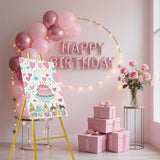 Gold Easel Stand for Sign–Adjustable Floor Heavy Duty Metal Display Easel for Wedding Signs, Art