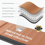 Elegear CumbreX™ Air & Foam Self Inflating Sleeping Pad, Built-in Electric Pump 4" Ultra-Thick Memory Foam Camping Mattress with Pillow Camping Pad 4-Season R-Value 9.5 Camp Mat (Khaki,Single)