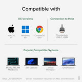 Plugable USB C Laptop Docking Station, Dual Monitor 4K 60Hz for Apple Mac M1/M2/M3/M4/M5/Neo, 2X HDMI or DisplayPort for MacBook