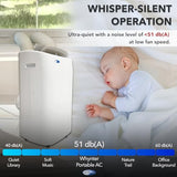 Whynter 14,000 White ARC-147WF (10,000 BTU SACC) Dual Hose Cooling Portable Air Conditioner, Dehumidifier, and Fan with Remote Control and HEPA filter, up to 500 sq ft