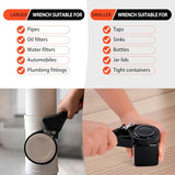 Supuse Rubber Strap Wrench Set, 2-Piece Heavy Duty Adjustable Rubber Belt Wrench for Oil Filter, Plumbing, Pipe, Jar Opener, Shower Head Removal (4" & 6")