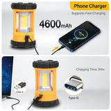 Camping Lantern, 3200LM Bright Camping Lights, 4600mAh Rechargeable LED Lantern, Flashlight for Power Outages/Fishing/Hurricane/Emergency, CT CAPETRONIX Camping Accessories (2-Pack)