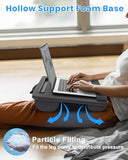 Portable Lap Desk, Laptop Stand for Bed with Soft Wrist Rest, Tablet/Phone Slot, Fabric Handle