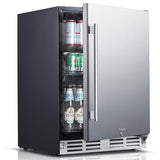 Kalamera 24 inch Stainless Steel Beverage Refrigerator, Outdoor Mini Fridge