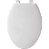 BEMIS 2L215OT 000 Medic-Aid 2" Lift Raised Open Front Toilet Seat with Cover, ELONGATED, Long Lasting Solid Plastic, White