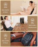Up & Down Shiatsu Back Massage with Heat –External Adjustable Cushion Pad, 3D Kneading Massage Pillow for Lower Back, Neck, Shoulder, Leg Pain Relief Deep Tissue for Office, Chair & Home (Black)