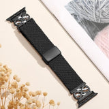 Magnetic Braided Infinity Loops Band Compatible with Apple Watch Bands Women 41mm 40mm 38mm 42mm, Stretchy Nylon Elastic Sport Replacement Strap Wristband for iWatch Series 11 10 9 8 7 6 5 4 SE 3 2 1
