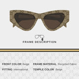 Gucci GG2019S Runway Monogram Pattern Cat-Eye Shape Sunglasses with Luxury Eyewear Kit