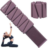 Ankle Weights Set of 2 (2 lb Each) Adjustable Wrist Weights for Women Men Wearable Arm Leg Weight for Pilates, Running, Walking, Workout, Yoga, Deep Plum