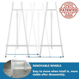 Frame Wooden Display Easel - Adjustable Lyre Beechwood Studio Easel Stand Holding Canvas Up to 90", Inclinable