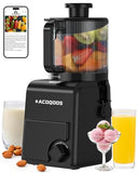 ACOQOOS Juicer Machines, 6.5" Extra Large Feed Chute Cold Press Juicer 3-IN-1 with Sorbet & Nut Milk, BPA Free, Easy to Clean, 100 OZ Hopper, Ultra Black