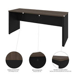 Bestar Connexion 72W U-Shaped Executive Desk with Lateral File Cabinet in Antigua & Black