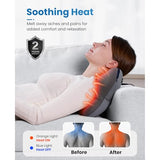 BOB AND BRAD Back Massager with Heat and Remote, EZBack Plus Shiatsu Massage Pillow with 3 Level, Kneading Deep Tissue Massage for Neck, Shoulder, Leg, Upper & Lower Back Pain Relief, FSA Eligible HSA